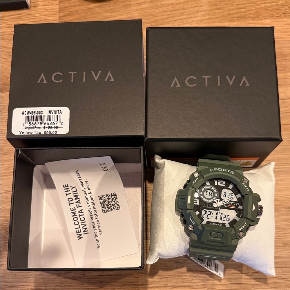 Ativa Olive Green Digital Watch - Picture 5 of 5